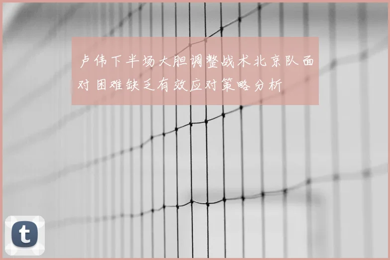 卢伟下半场大胆调整战术北京队面对困难缺乏有效应对策略分析