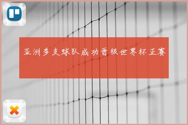 亚洲多支球队成功晋级世界杯正赛